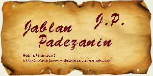 Jablan Padežanin vizit kartica